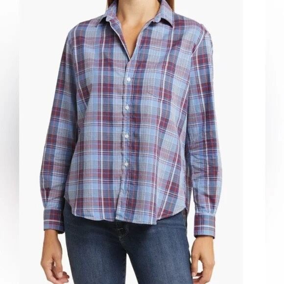 FRANK and EILEEN PLAID RELAXED BUTTON UP EILEEN SHIRT - Picture 9 of 9